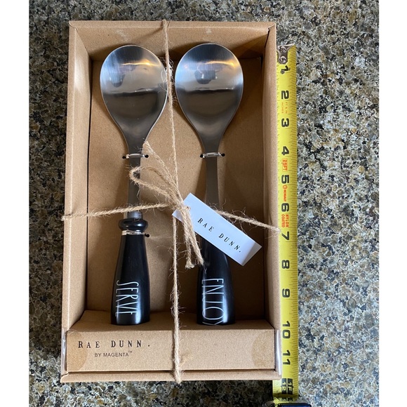 RAE DUNN. Serve & Enjoy Serving Spoon Set, Black - Picture 6 of 6